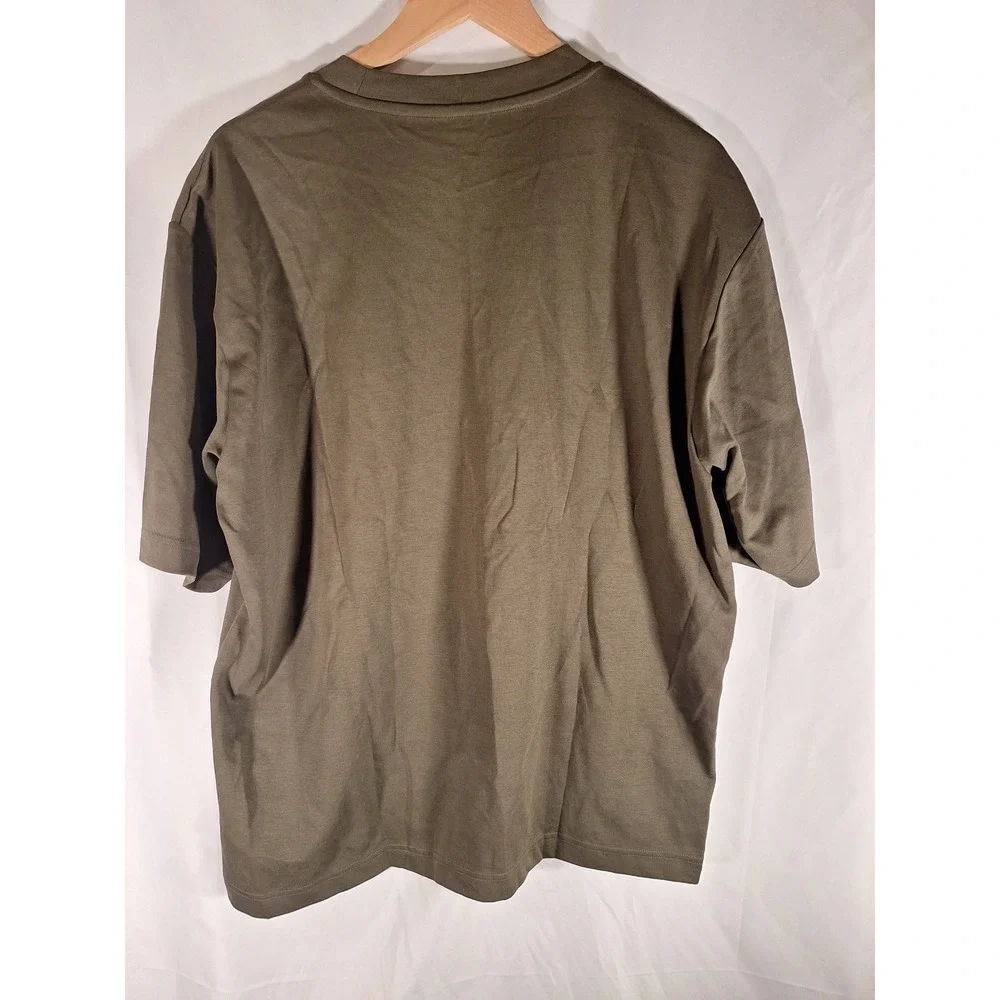 Uniqlo U AIRism Oversized Crew Neck T-Shirt Mens Large Olive Green Lemaire